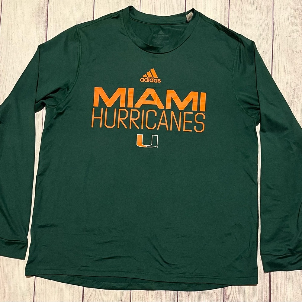 Adidas Creator Tee Miami Hurricanes size L